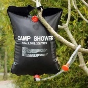 Походный туристический душ 20л 50°C CAMP SHOWER 41x60 см, кемпинговый душ с шнуром и крюком для подверса. Зображення №2