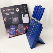 Набор ножей Rainberg RB-2322 из нержавеющей стали с магнитным основанием Blue. Изображение №7