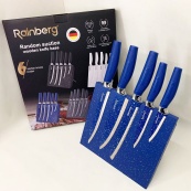 Набор ножей Rainberg RB-2322 из нержавеющей стали с магнитным основанием Blue. Изображение №8