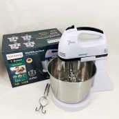 Стаціонарний електричний міксер із чашею Rainberg RB-1006 500W з насадками для замішування тіста Black. Зображення №7 Стаціонарний електричний міксер із чашею Rainberg RB-1006 500W з насадками для замішування тіста Black. Зображення №7