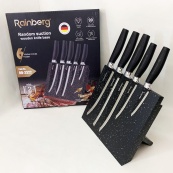 Набор ножей Rainberg RB-2322 из нержавеющей стали с магнитным основанием Black. Изображение №7