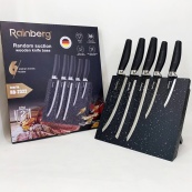 Набор ножей Rainberg RB-2322 из нержавеющей стали с магнитным основанием Black. Изображение №8