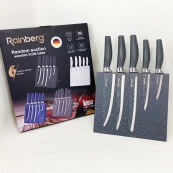 Набір ножів Rainberg RB-2322 з нержавіючої сталі з магнітною основою Gray. Зображення №6