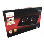 Инфракрасная двухкомфорочная плита Crownberg CB-1330 с сенсорным управлением 2000Вт. Изображение №2