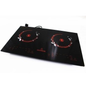 Инфракрасная двухкомфорочная плита Crownberg CB-1330 с сенсорным управлением 2000Вт. Изображение №4