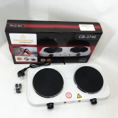 Плита электрическая настольная бытовая Crownberg CB-3746 двухконфорочная дисковая кухонная плита 2000 Вт. Изображение №2
