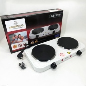 Плита электрическая настольная бытовая Crownberg CB-3746 двухконфорочная дисковая кухонная плита 2000 Вт. Изображение №3