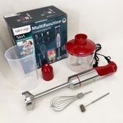 Блендер 5в1 Rainberg RB-2307 багатофункціональний занурювальний та стаціонарний Red. Зображення №6