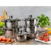 Набор посуды Edenberg EB-2001 с индукционным дном из нержавеющей стали 12 предметов. Изображение №2