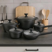 Набор посуды Edenberg EB-5652 12 предметов с мраморным антипригарным покрытием. Изображение №2