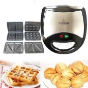 Мультимейкер 4 В 1 Crownberg CB-1074 750Вт Гриль Сендвичница Вафельница Орешница. Изображение №2 Мультимейкер 4 В 1 Crownberg CB-1074 750Вт Гриль Сендвичница Вафельница Орешница. Изображение №2