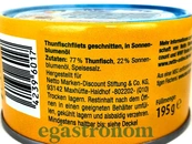Тунець в соняшниковій олії шматочками Дреймастер Drejmasner 195g 48шт/ящ. Зображення №2
