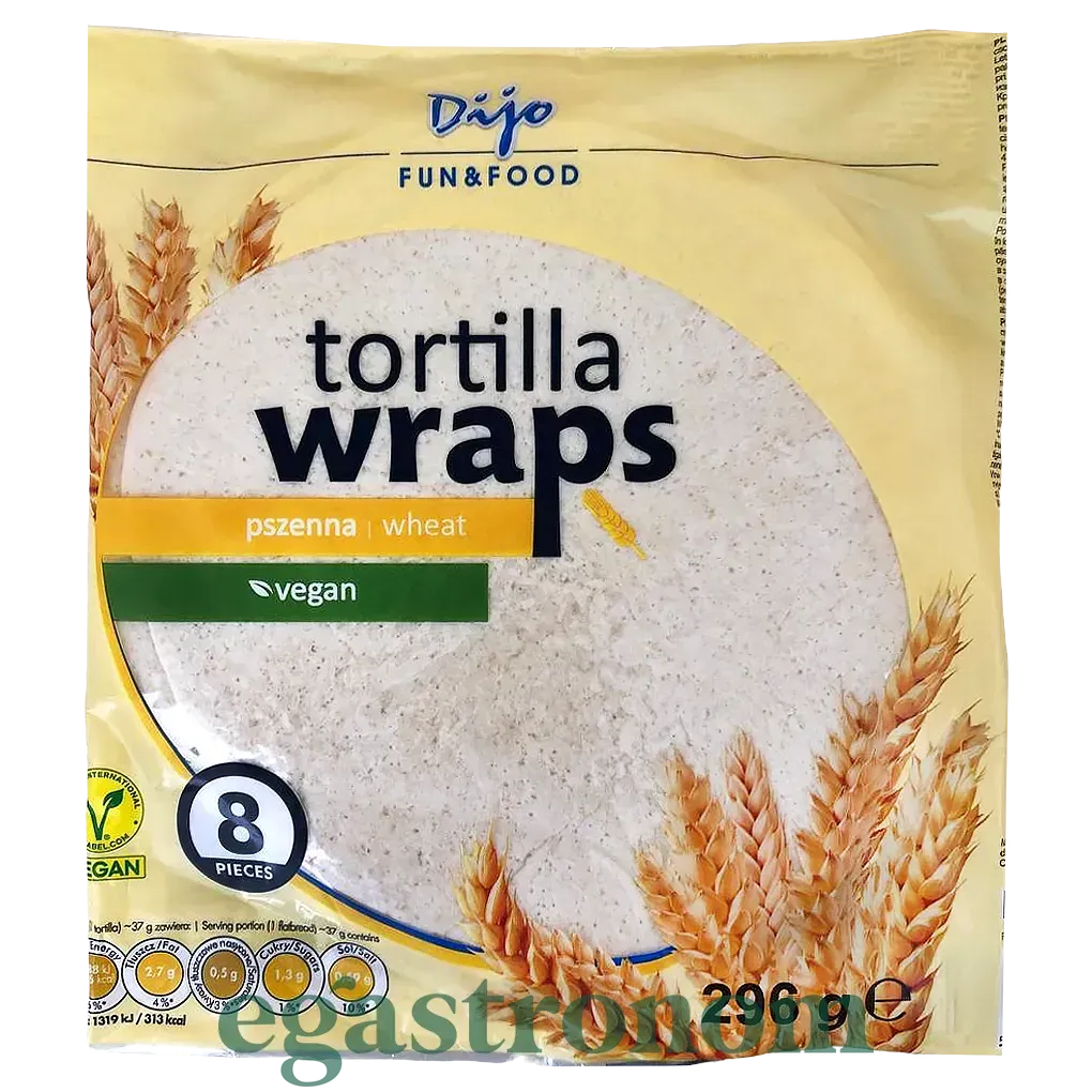 Тортилья пшенична Діджо Dijo (8*37g) 296g 18шт/ящ Тортилья пшенична Діджо Dijo (8*37g) 296g 18шт/ящ