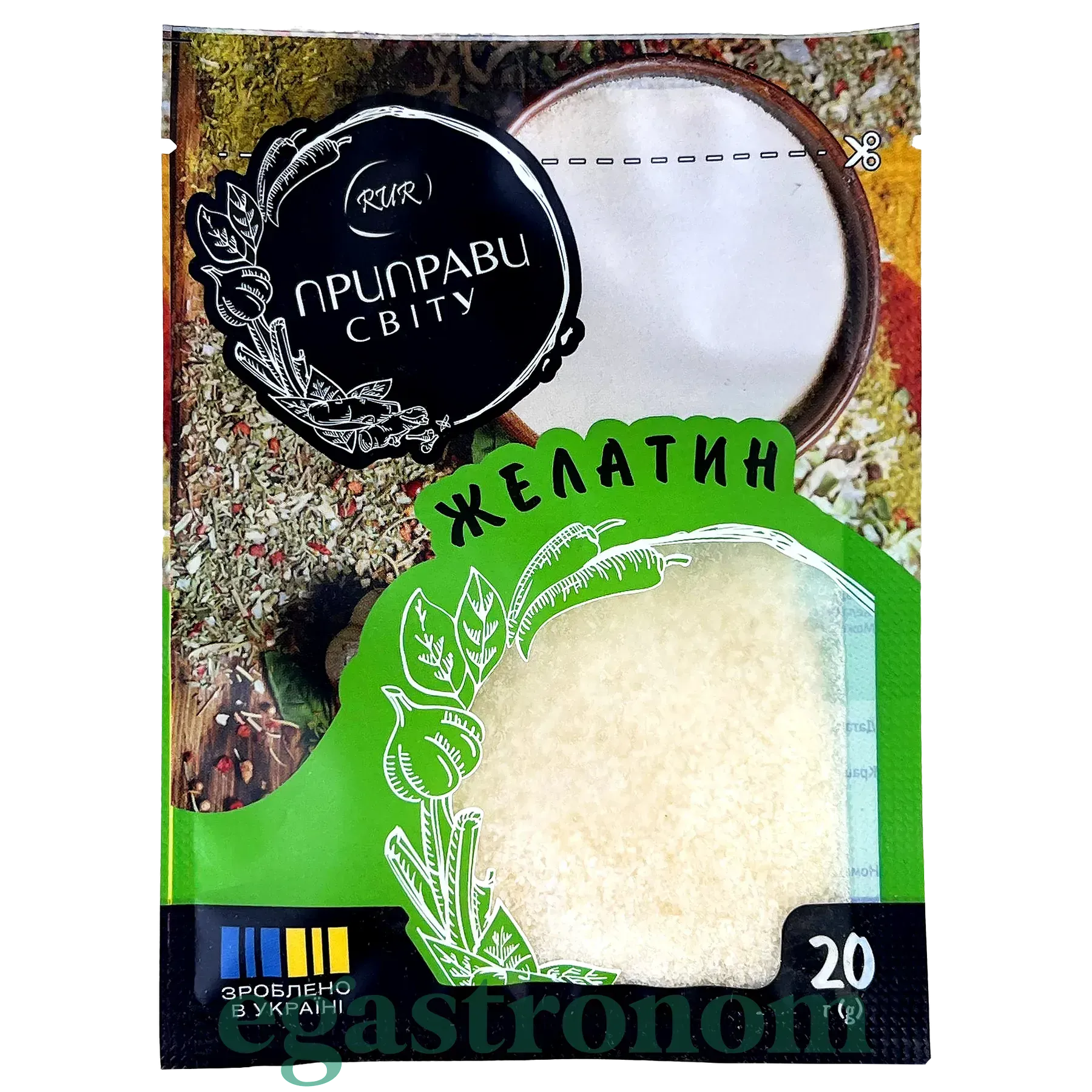 Приправа желатин саше Приправи Світу 20g 40шт/ящ Приправа желатин саше Приправи Світу 20g 40шт/ящ