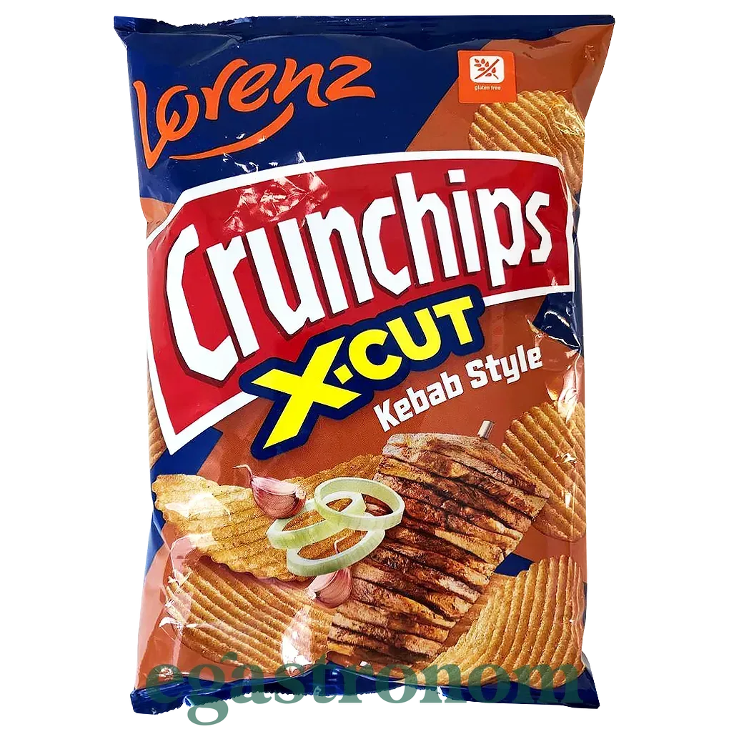 Чипси рифлені зі смаком кебабу Лоренц Lorenz crunchips 75g 25шт/ящ Чипси рифлені зі смаком кебабу Лоренц Lorenz crunchips 75g 25шт/ящ