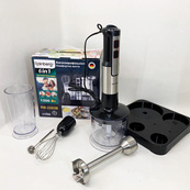 Багатофункціональний блендер 6в1 Rainberg RB-2293 1200 Вт кухонний подрібнювач ручний блендер міксер Black. Зображення №6