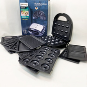 Електрична бутербродниця мультимейкер 8 в 1 Rainberg RB-2283 3000Вт із змінними насадками. Зображення №6