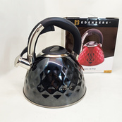 Чайник из нержавеющей стали Edenberg EB-8833 со свистком с индукционным дном 3л Black. Изображение №4 Чайник из нержавеющей стали Edenberg EB-8833 со свистком с индукционным дном 3л Black. Изображение №4