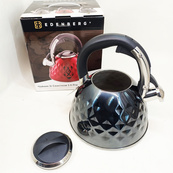 Чайник из нержавеющей стали Edenberg EB-8833 со свистком с индукционным дном 3л Black. Изображение №5 Чайник из нержавеющей стали Edenberg EB-8833 со свистком с индукционным дном 3л Black. Изображение №5