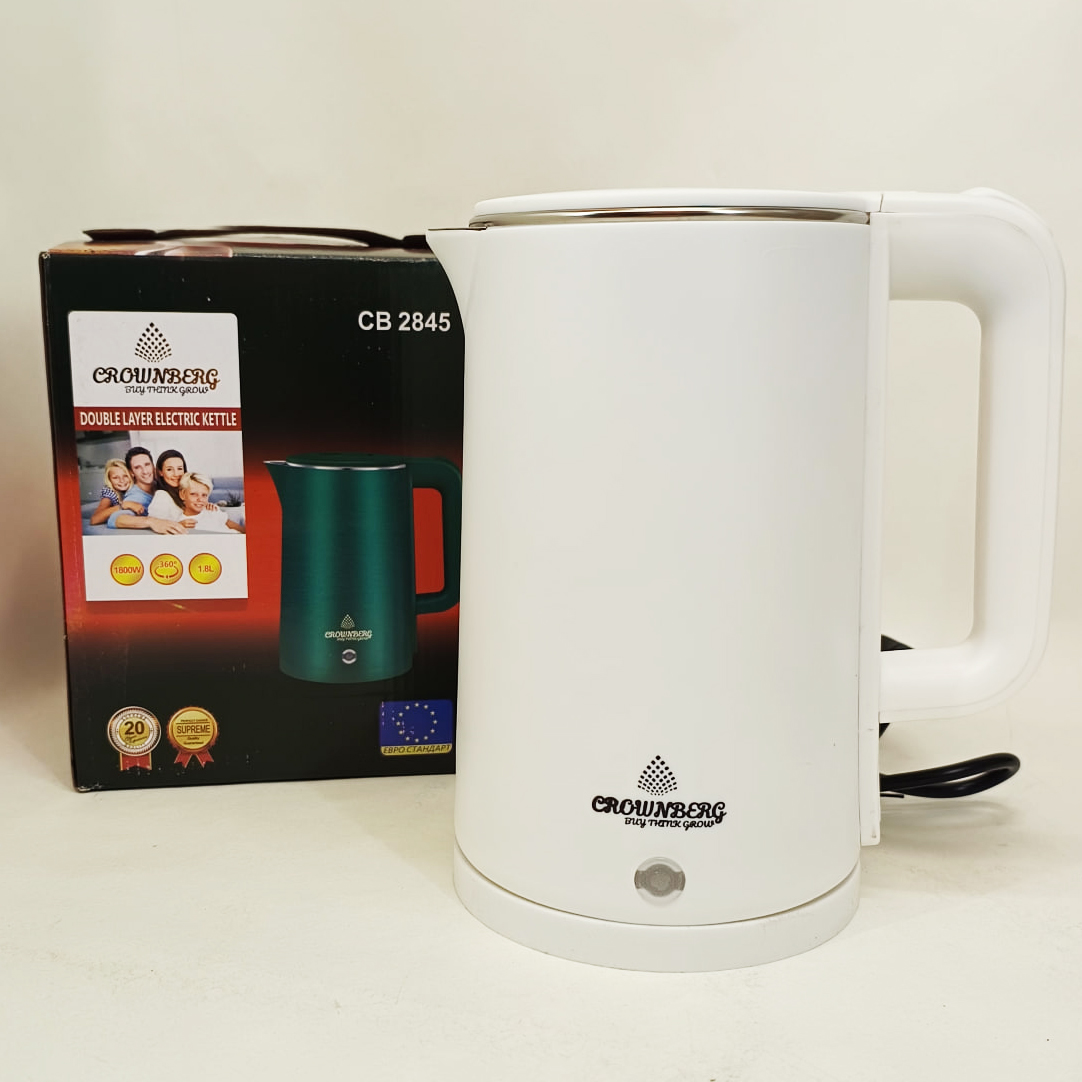 Електрочайник Crownberg CB-2845 дисковий 1.8л 1800Вт White Електрочайник Crownberg CB-2845 дисковий 1.8л 1800Вт White