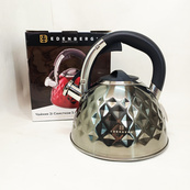 Чайник з нержавіючої сталі Edenberg EB-8833 зі свистком з індукційним дном 3л Silver. Зображення №5 Чайник з нержавіючої сталі Edenberg EB-8833 зі свистком з індукційним дном 3л Silver. Зображення №5