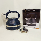 Чайник зі свистком Edenberg EB-8856 з мармуровим покриттям та турбо індукційним капсульним дном 3л Blue. Зображення №3