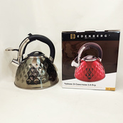 Чайник з нержавіючої сталі Edenberg EB-8833 зі свистком з індукційним дном 3л Silver. Зображення №6 Чайник з нержавіючої сталі Edenberg EB-8833 зі свистком з індукційним дном 3л Silver. Зображення №6