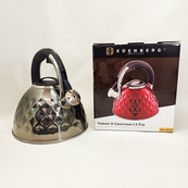 Чайник з нержавіючої сталі Edenberg EB-8833 зі свистком з індукційним дном 3л Silver. Зображення №7 Чайник з нержавіючої сталі Edenberg EB-8833 зі свистком з індукційним дном 3л Silver. Зображення №7