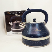 Чайник зі свистком Edenberg EB-8856 з мармуровим покриттям та турбо індукційним капсульним дном 3л Blue. Зображення №6