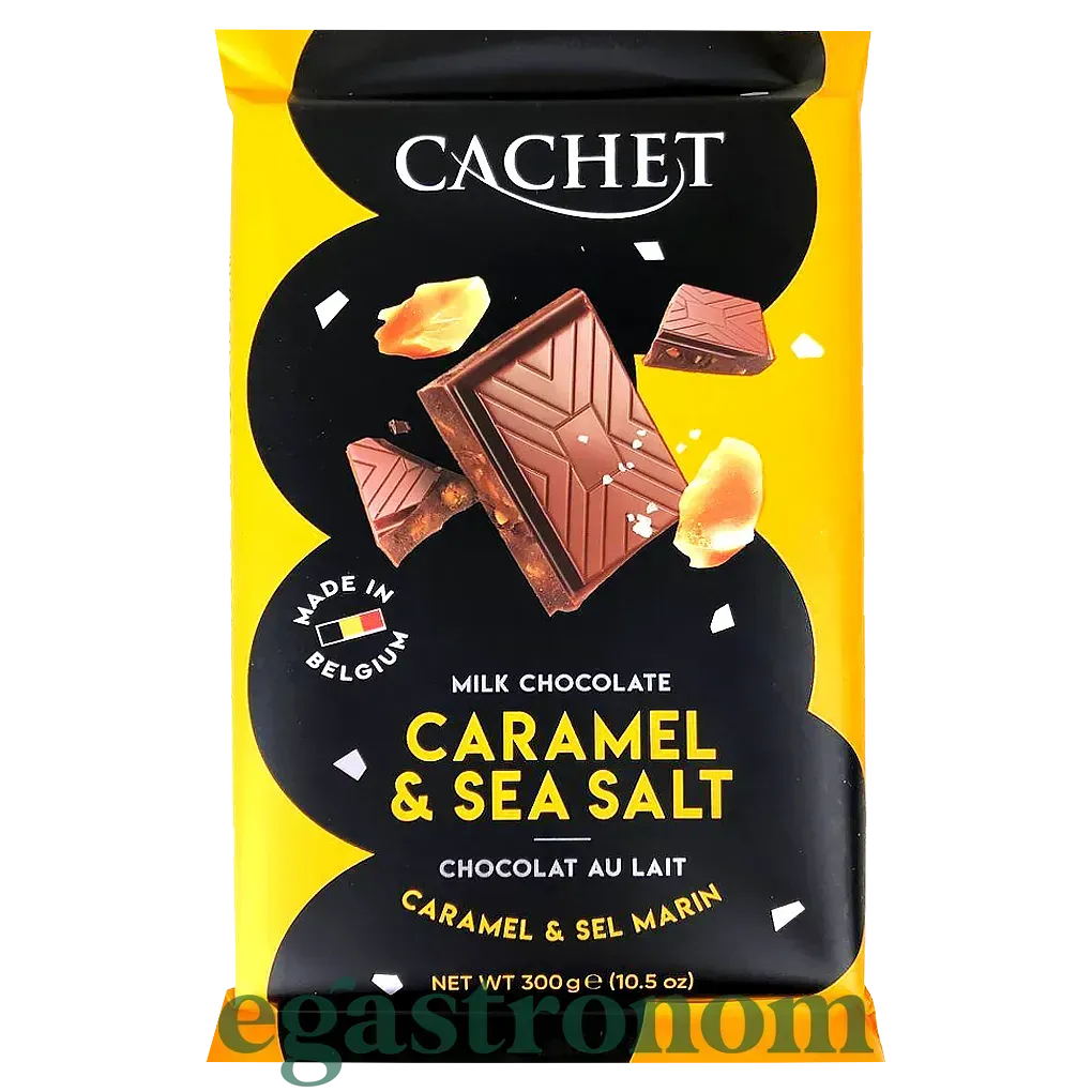 Шоколад молочний з карамеллю і сіллю №46 Кашет Cashet caramel & sia salt 300g 12шт/ящ Шоколад молочний з карамеллю і сіллю №46 Кашет Cashet caramel & sia salt 300g 12шт/ящ