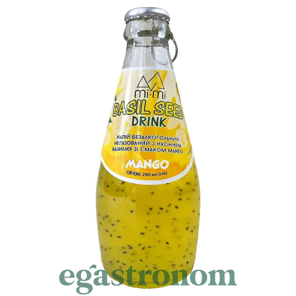 Напій з насінням базиліка зі смаком манго Мі-Мі Дрінк Mi-Mi Drink mango 290ml 24шт/ящ Напій з насінням базиліка зі смаком манго Мі-Мі Дрінк Mi-Mi Drink mango 290ml 24шт/ящ