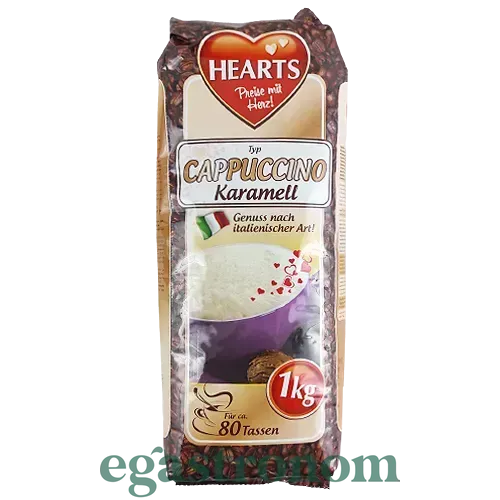 Капучино карамель Хертс Hearts karamell 1kg 10шт/ящ Капучино карамель Хертс Hearts karamell 1kg 10шт/ящ