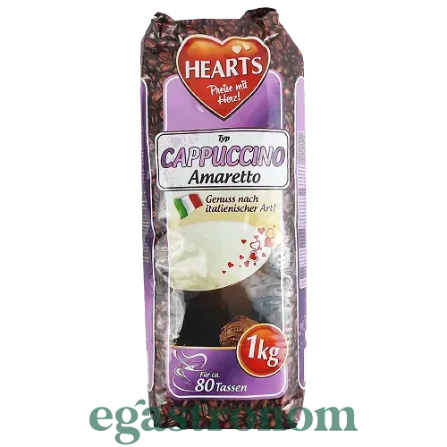Капучино амаретто Хертс Hearts amarettо 1kg 10шт/ящ Капучино амаретто Хертс Hearts amarettо 1kg 10шт/ящ