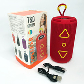 Bluetooth колонка портативна TG656 FM-радіо, акумуляторна колонка для музики. Колір: червоний. Зображення №9