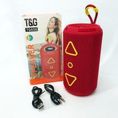 Bluetooth колонка портативна TG656 FM-радіо, акумуляторна колонка для музики. Колір: червоний. Зображення №10