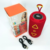 Bluetooth колонка портативна TG656 FM-радіо, акумуляторна колонка для музики. Колір: червоний. Зображення №11