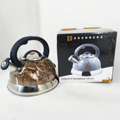 Чайник Edenberg EB-8871 из нержавеющей стали со свистком 3л Brown. Изображение №3