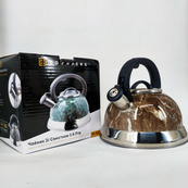 Чайник Edenberg EB-8871 из нержавеющей стали со свистком 3л Brown. Изображение №4