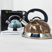 Чайник Edenberg EB-8871 из нержавеющей стали со свистком 3л Brown. Изображение №5