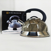 Чайник Edenberg EB-8871 из нержавеющей стали со свистком 3л Gray. Изображение №4