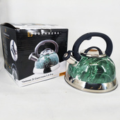 Чайник Edenberg EB-8871 із нержавіючої сталі зі свистком 3л Green. Зображення №4