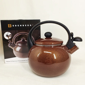 Емальований чайник Edenberg EB-12609 2.2л зі свистком Brown. Зображення №3 Емальований чайник Edenberg EB-12609 2.2л зі свистком Brown. Зображення №3