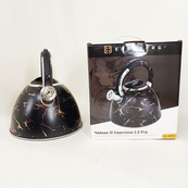 Емальований чайник Edenberg EB-12610 зі свистком та антипригарним покриттям 3л Black. Зображення №4