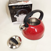 Чайник со свистком Edenberg EB-1440 с мраморным покрытием 2.5л Red. Изображение №2