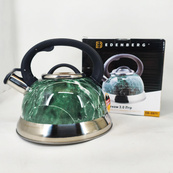 Чайник Edenberg EB-8871 із нержавіючої сталі зі свистком 3л Green. Зображення №5