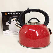 Чайник со свистком Edenberg EB-1440 с мраморным покрытием 2.5л Red. Изображение №3