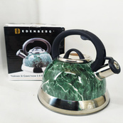 Чайник Edenberg EB-8871 із нержавіючої сталі зі свистком 3л Green. Зображення №6