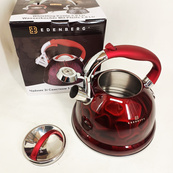 Чайник со свистком Edenberg EB-1910 с турбо индукционным дном 3л Red. Изображение №2
