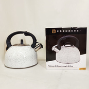 Чайник со свистком Edenberg EB-1440 с мраморным покрытием 3л White. Изображение №5
