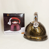 Чайник со свистком Edenberg EB-1910 с турбо индукционным дном 3л Yellow. Изображение №6